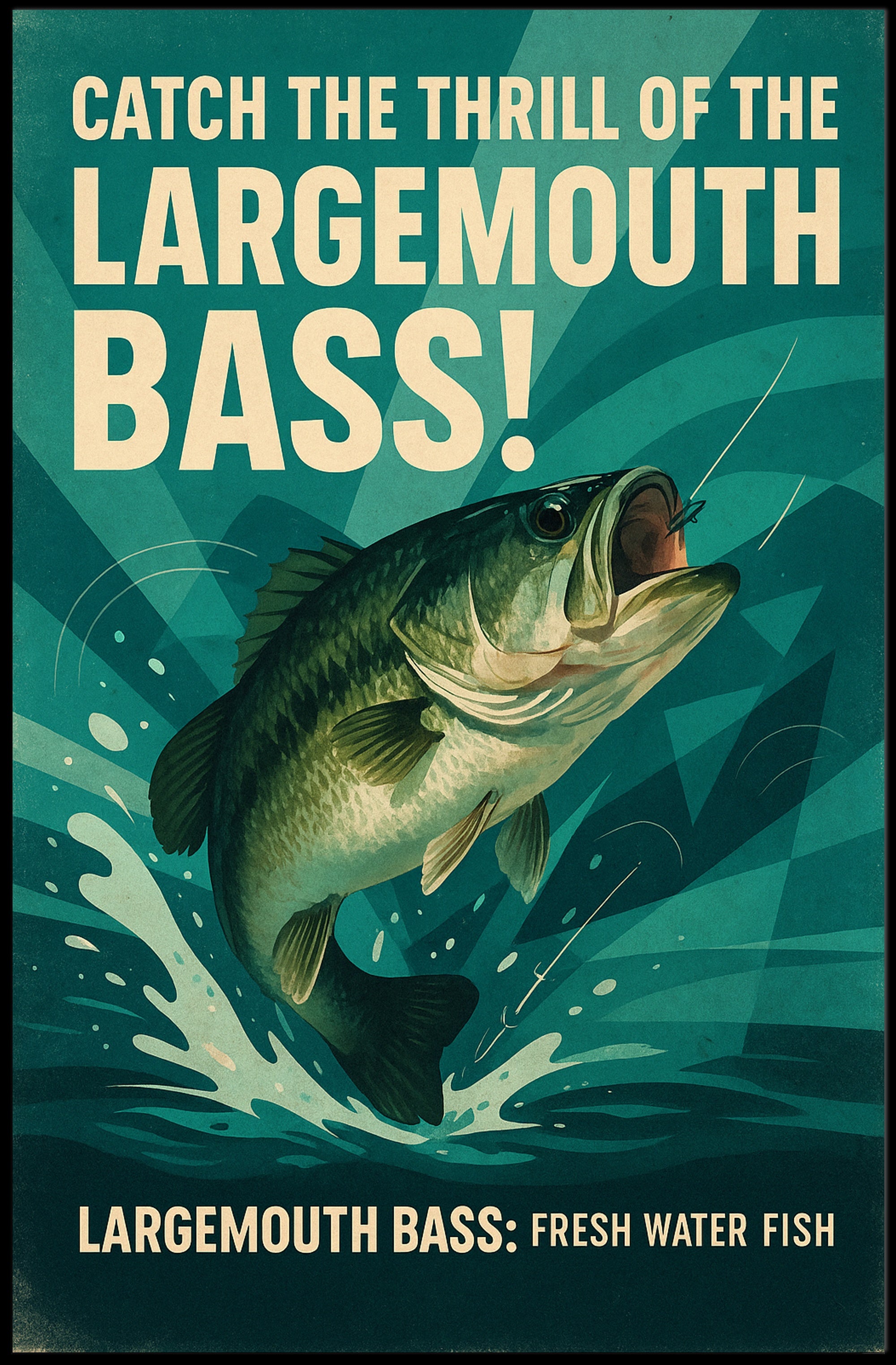 Catch the Thrill of the Largemouth Bass Poster PosterGoat