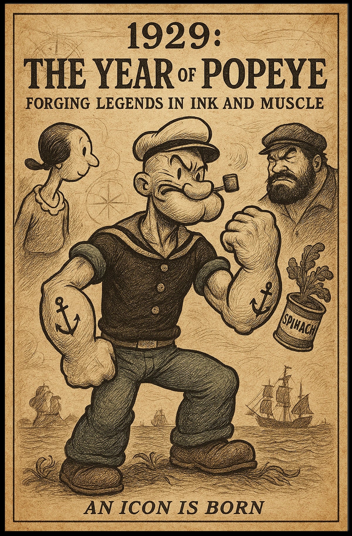 Popeye 1929 Art Poster POP-195