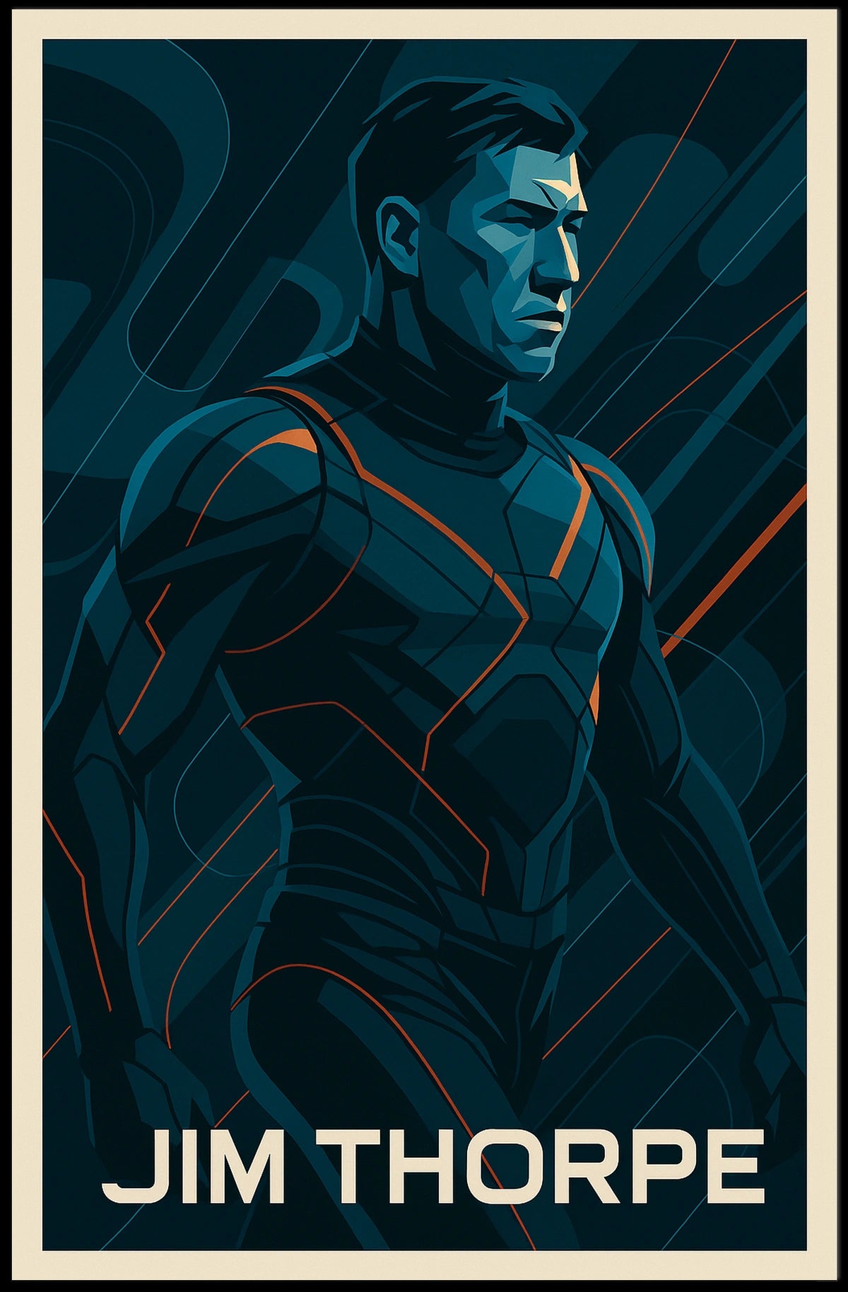 Jim Thorpe Iconic Athlete Poster