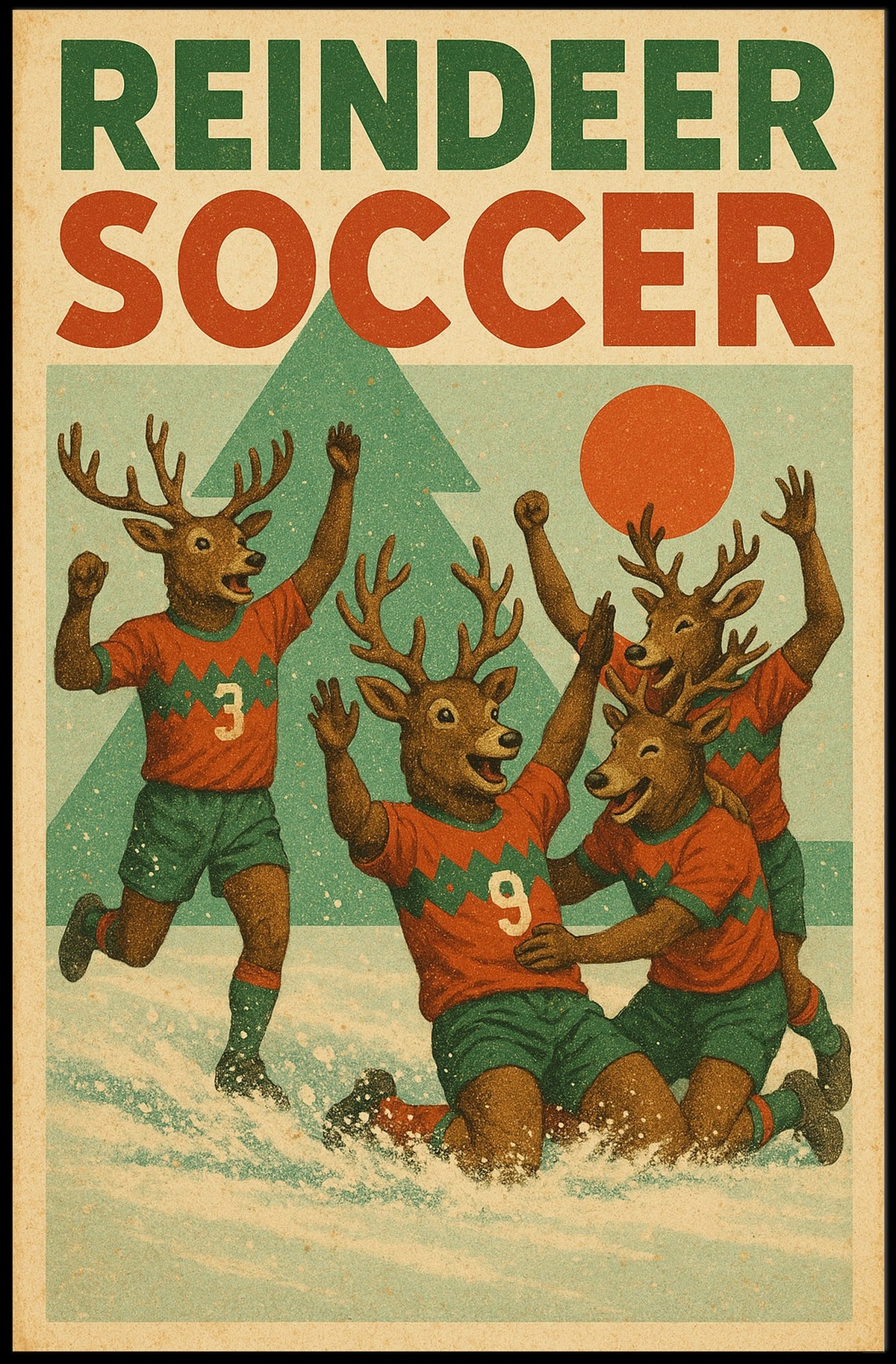 Reindeer Soccer Extravaganza Poster