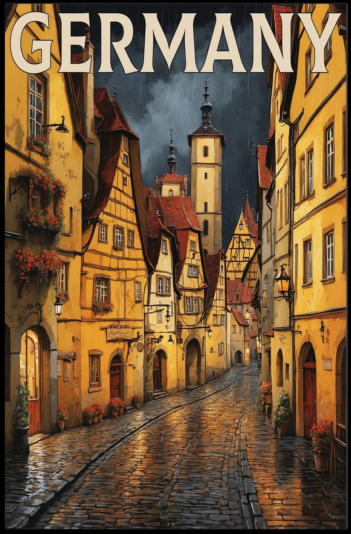 Charming Streets of Germany Poster