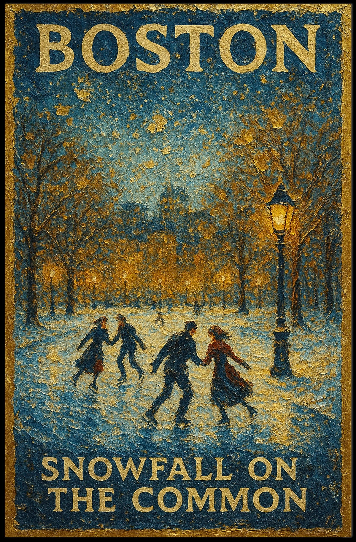 Snowfall On The Common Poster