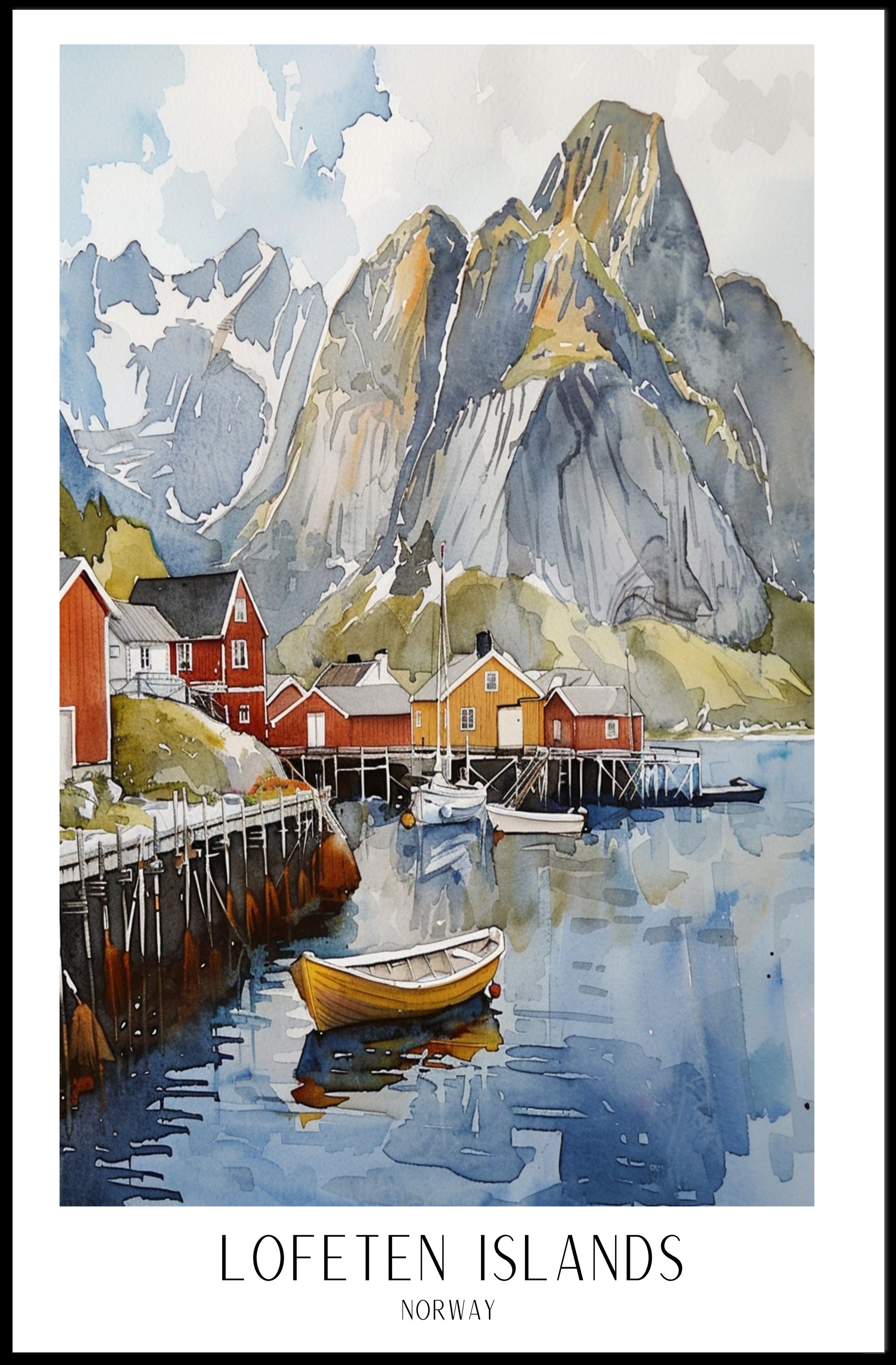 Lofoten Islands Artwork Poster PosterGoat