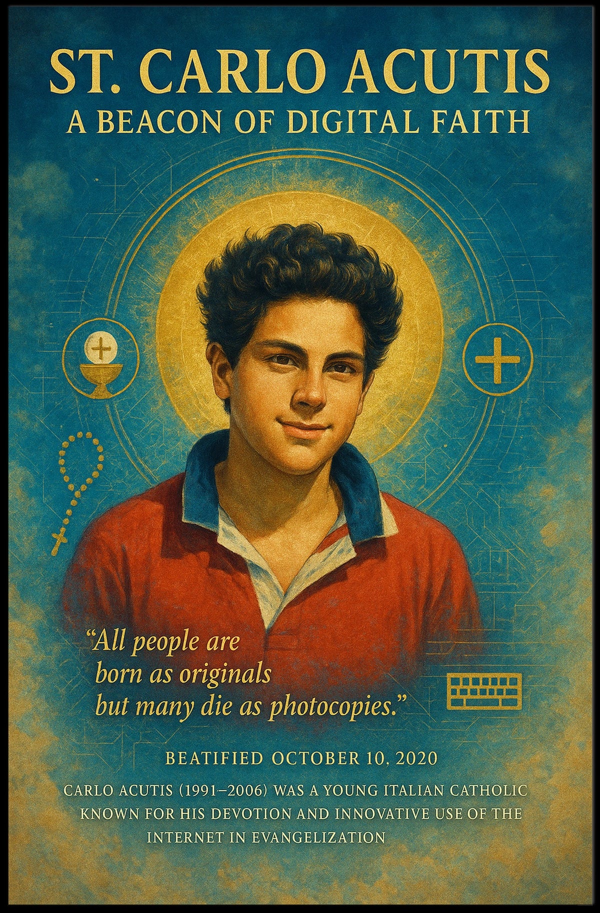 St. Carlo Acutis A Beacon Of Digital Poster