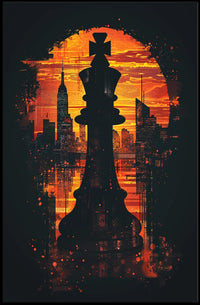 The Chess King In The Cityscape Poster