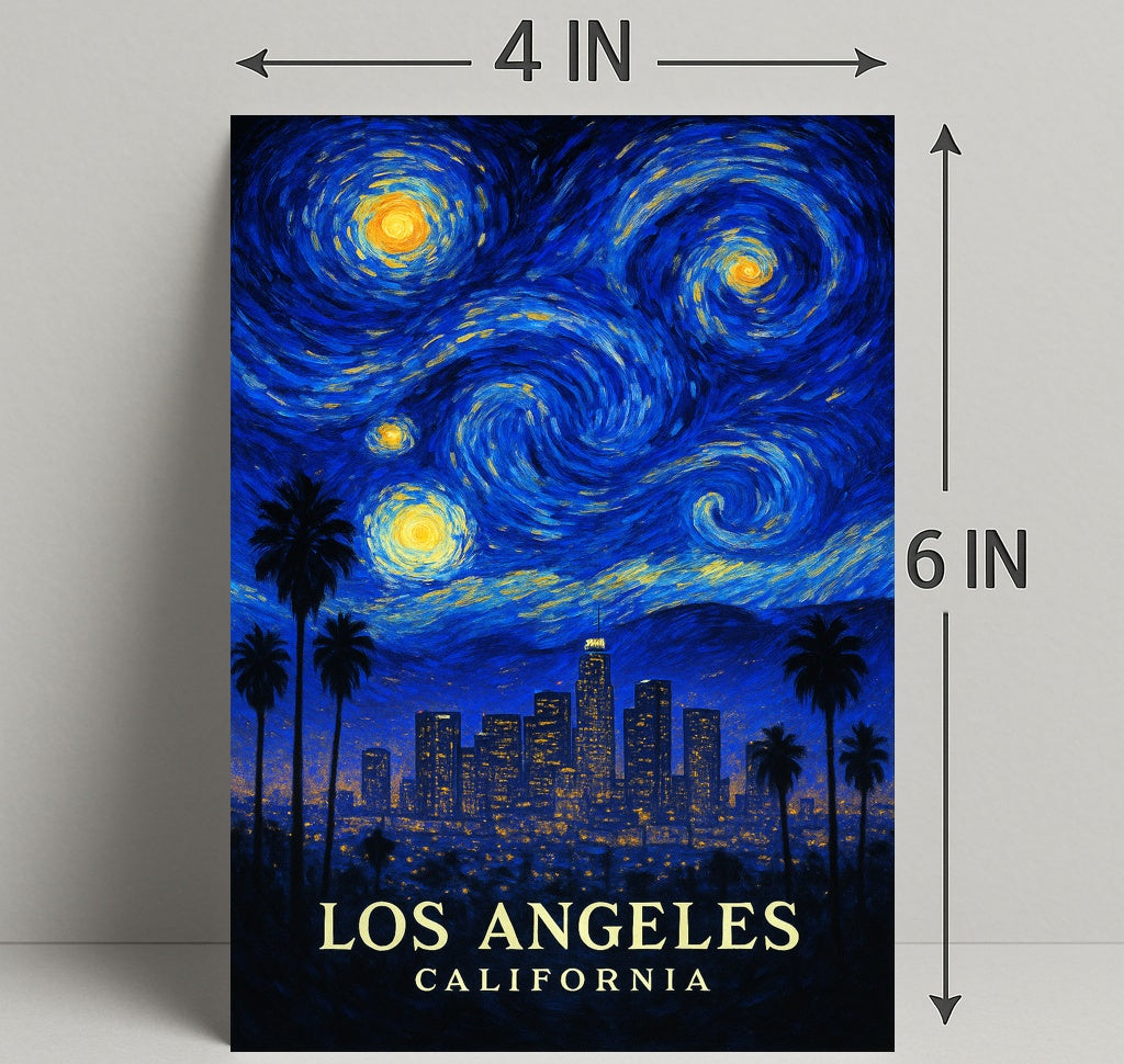Starry Night Over Los Angeles Poster PosterGoat