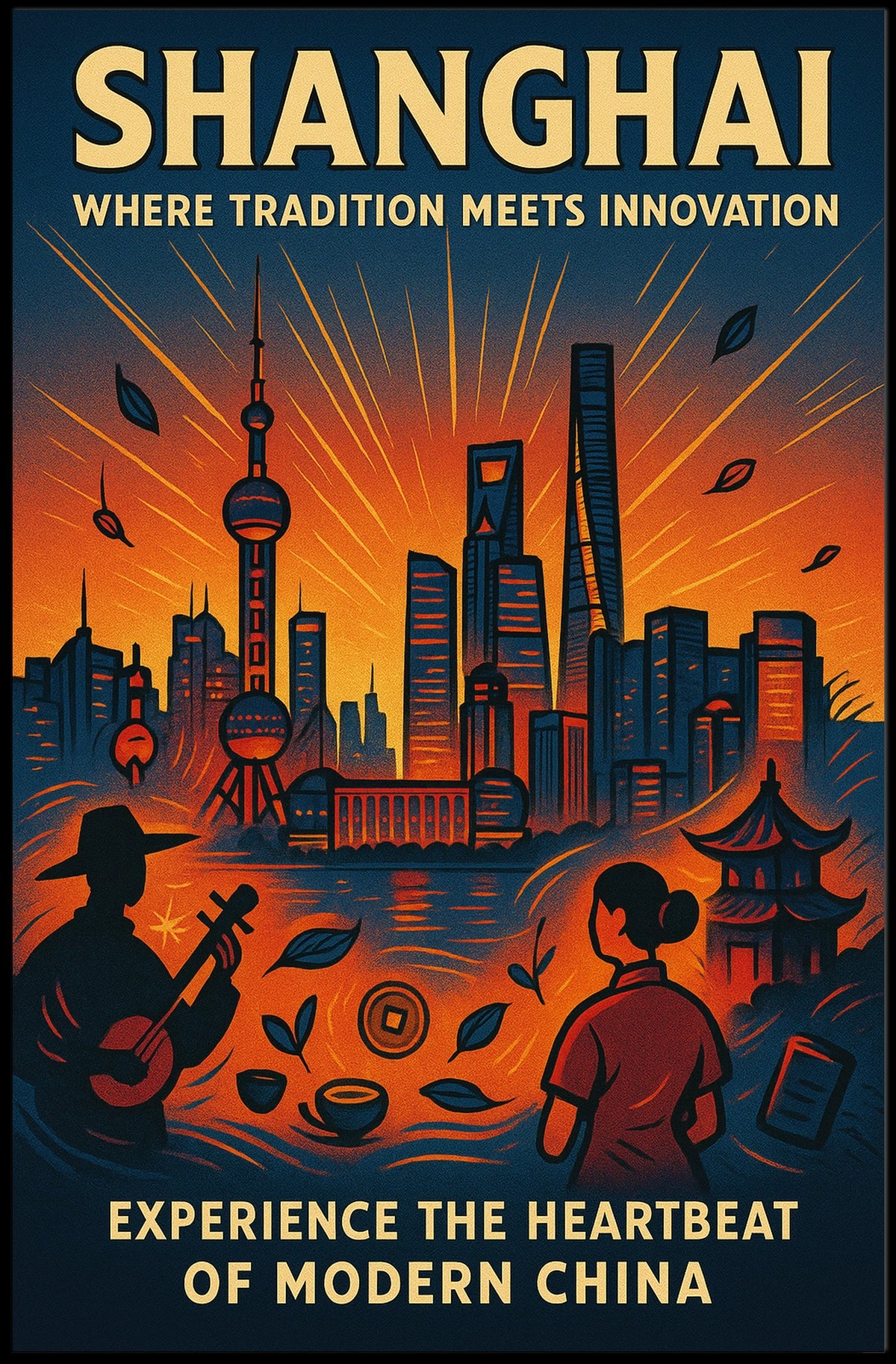 Shanghai Where Tradition Meets Innovation Poster