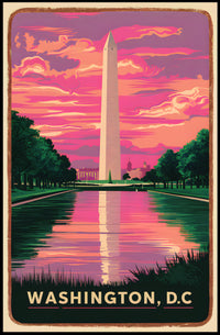 Washington Monument at Sunset Poster