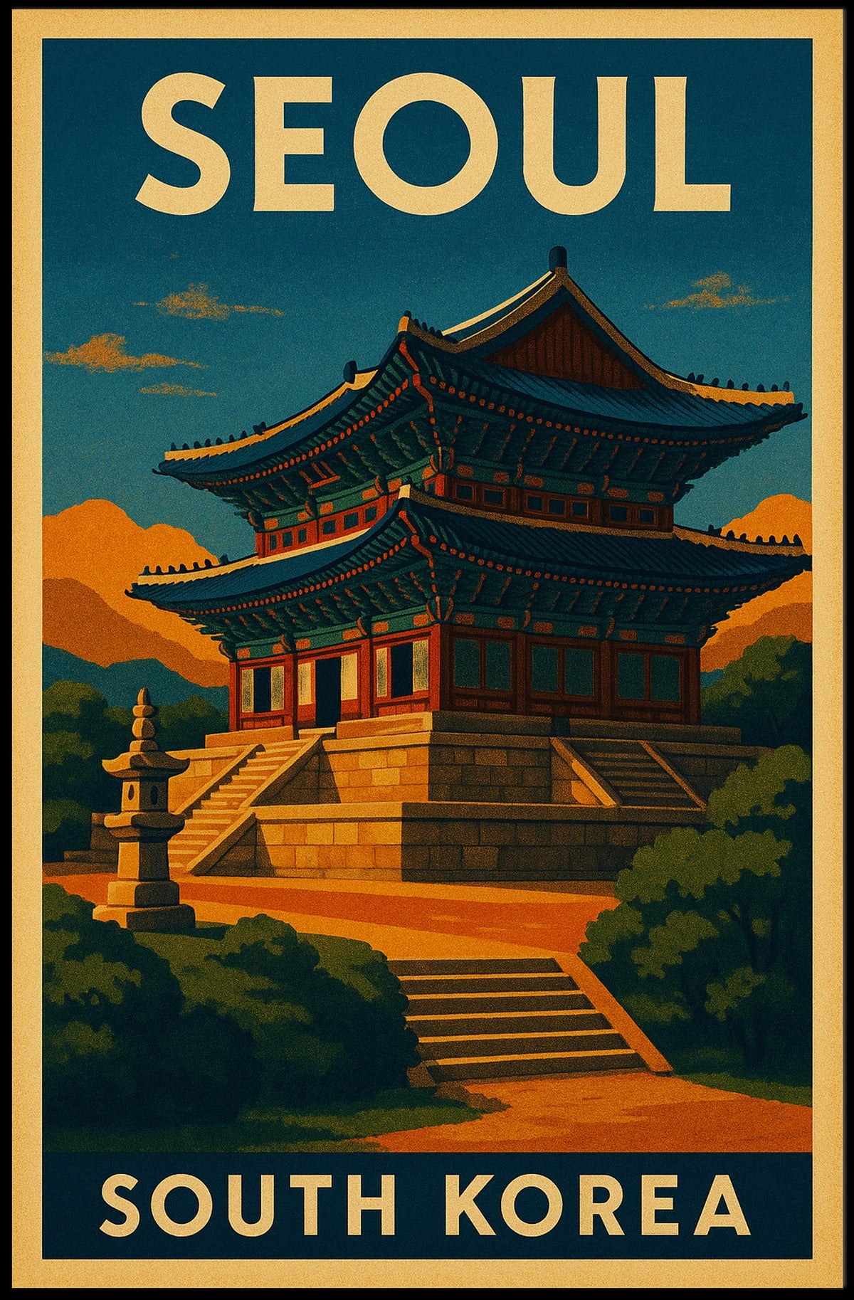 Seoul South Korea Poster