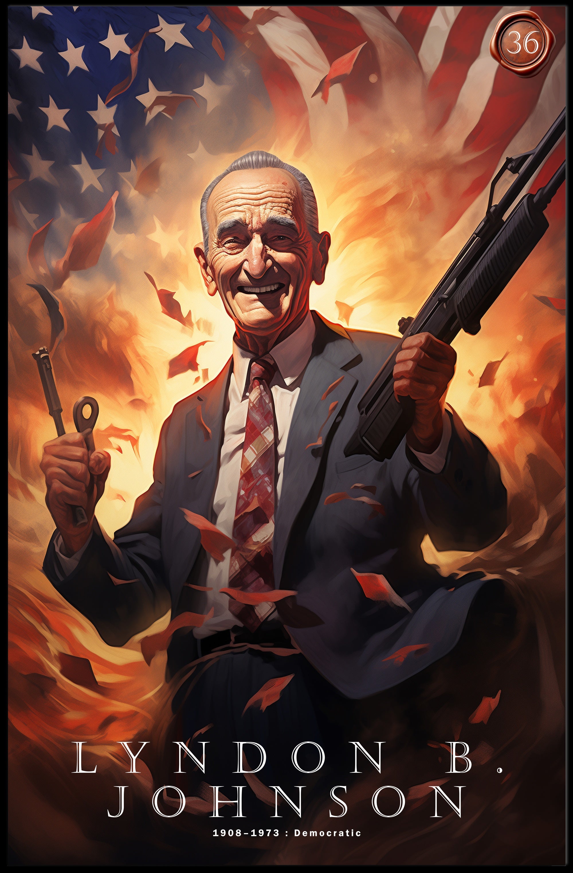 Lyndon B. Johnson Tribute Poster