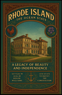 Rhode Island The Ocean State Poster