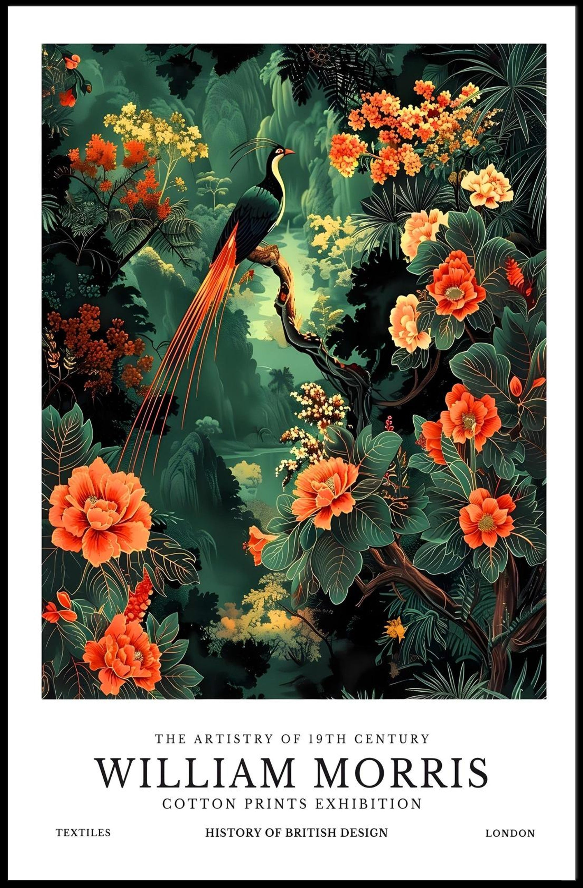 William Morris Arts and Crafts Vintage Artistic Poster