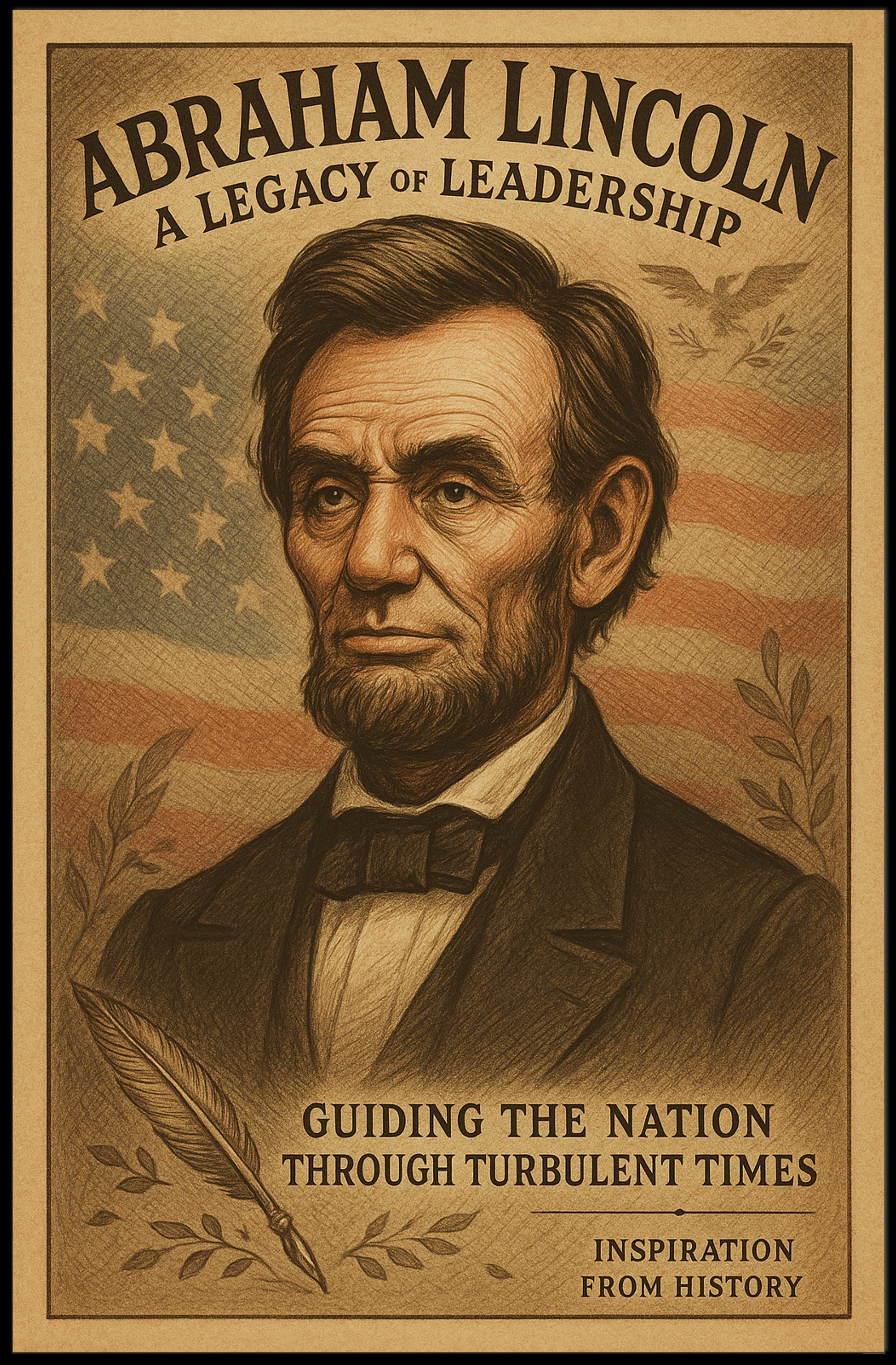 Abraham Lincoln Vintage Art Historical or Presidential Poster