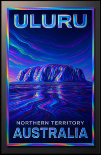 Uluru Desert Sunrise Vintage Poster