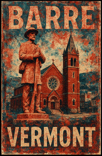 Barre Vermont Tribute Scenic Vintage Poster
