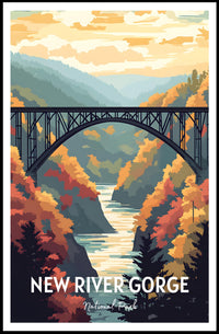 New River Gorge National Park Vintage Poster