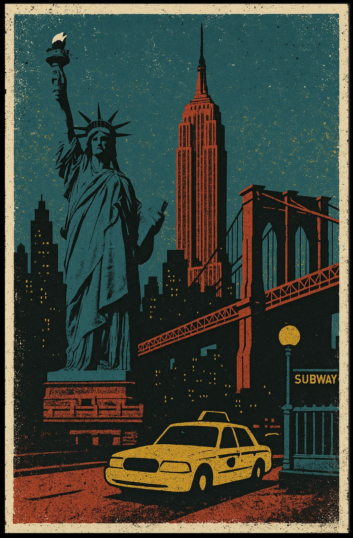 Iconic New York City Vintage Poster