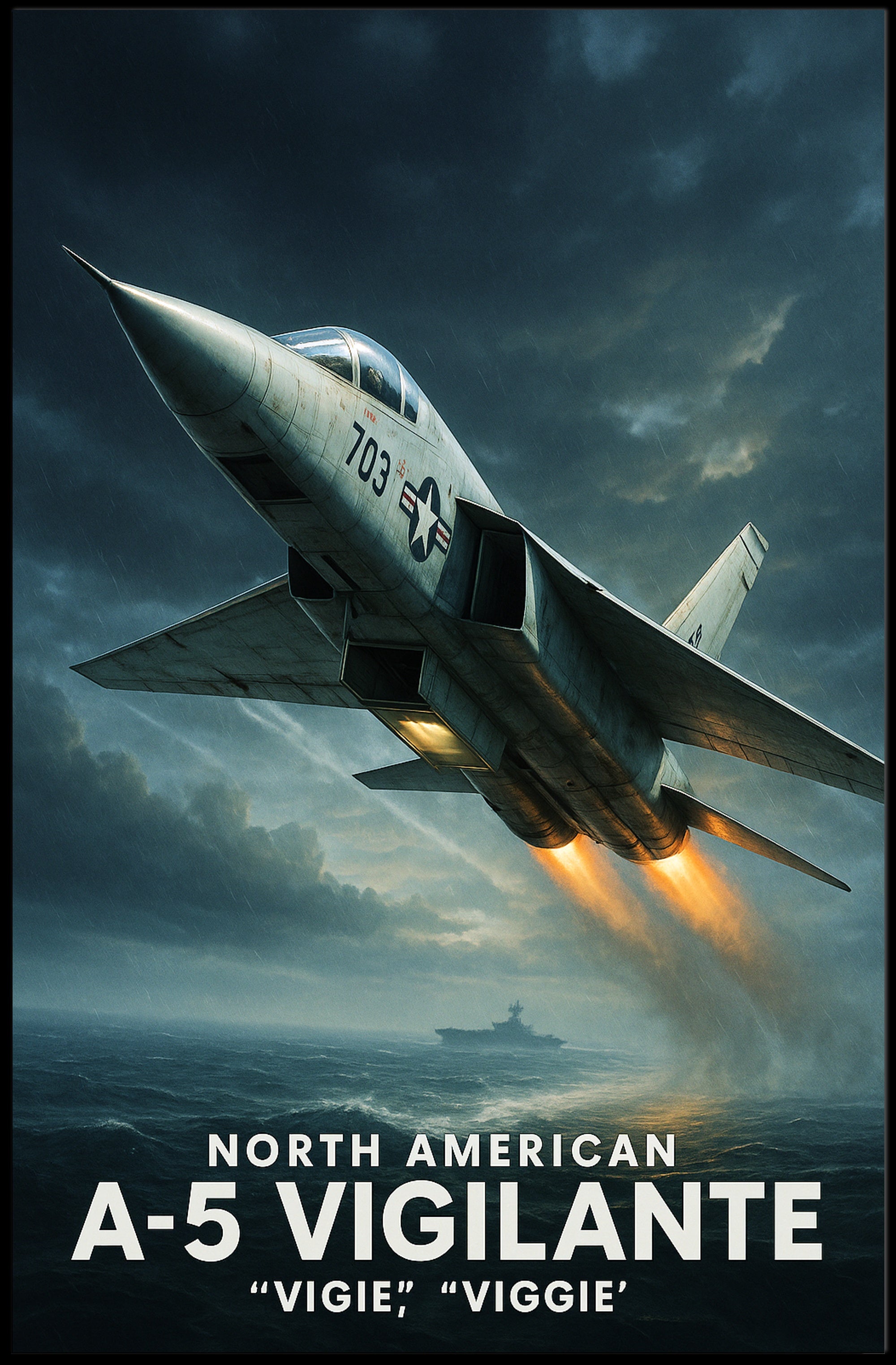 North American A5 Vigilante Poster PosterGoat