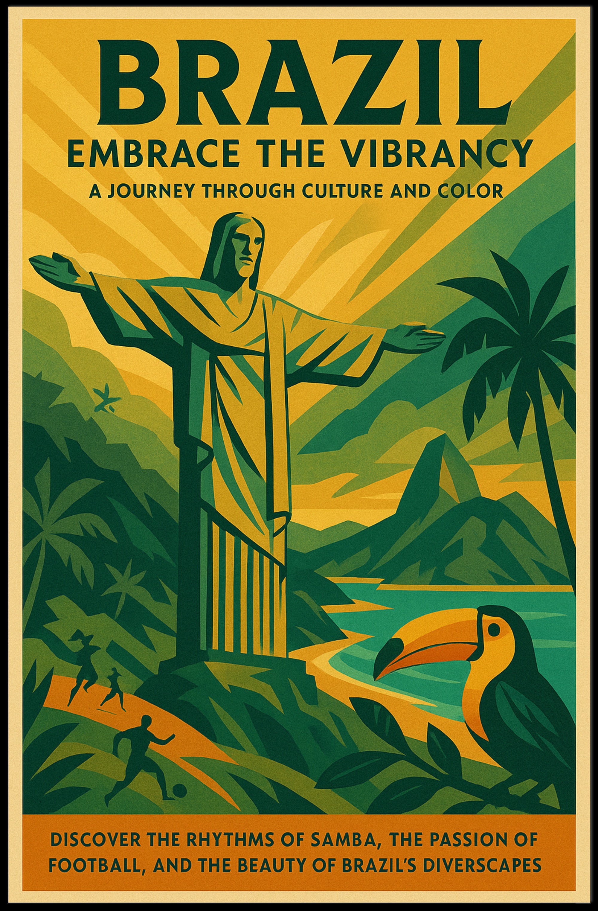 Brazil Embrace the Vibrancy Poster