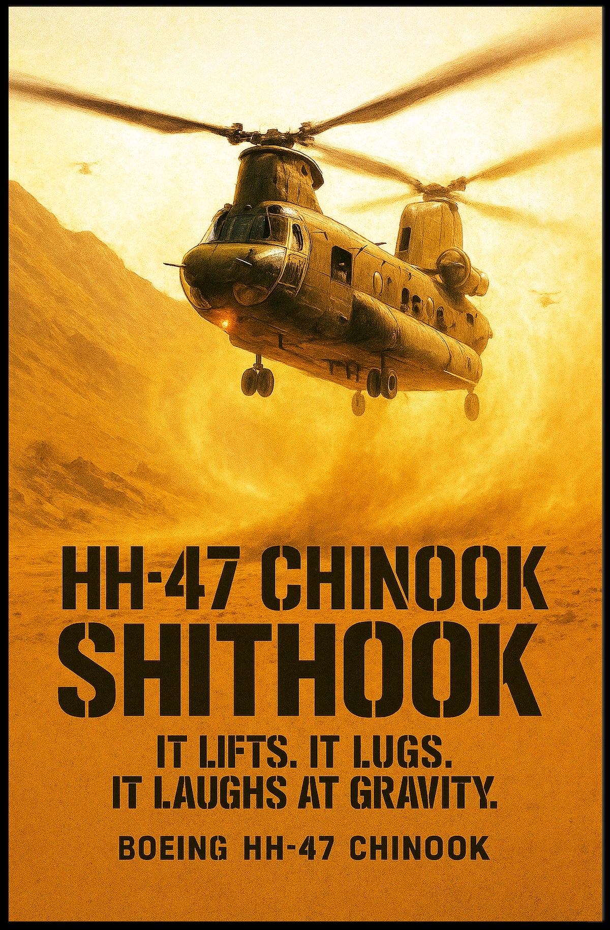 HH-47 Chinook Boeing's Heavy-Lift Helicopter Poster
