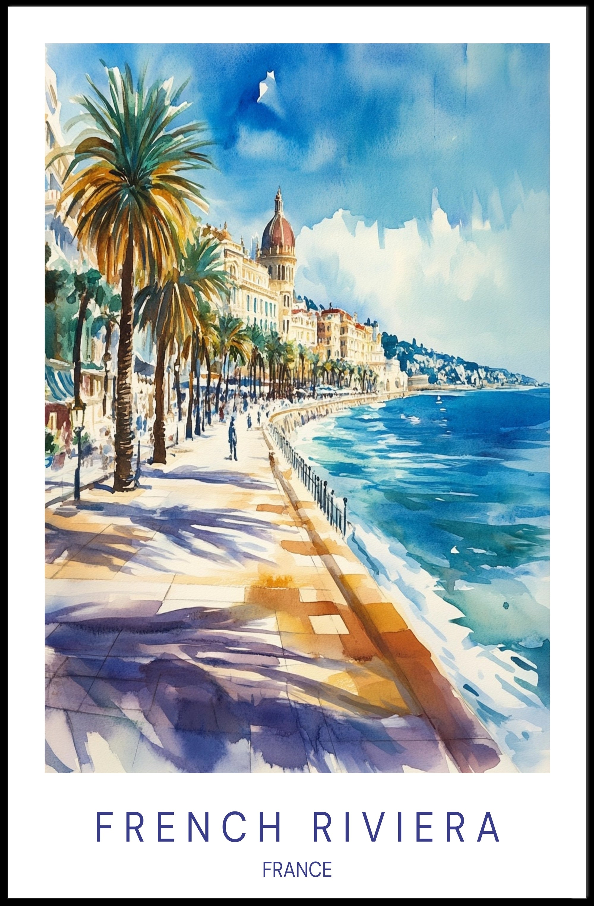 French Riviera Scenic View Poster PosterGoat