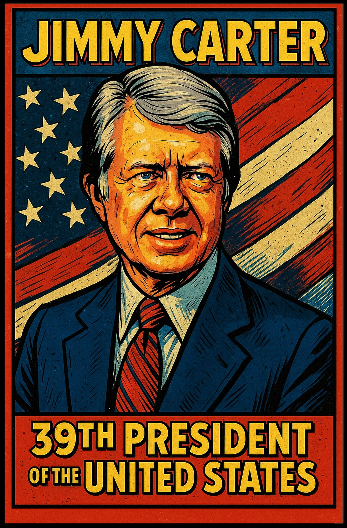 Jimmy Carter 39th President Poster Wall Art For Home Decor