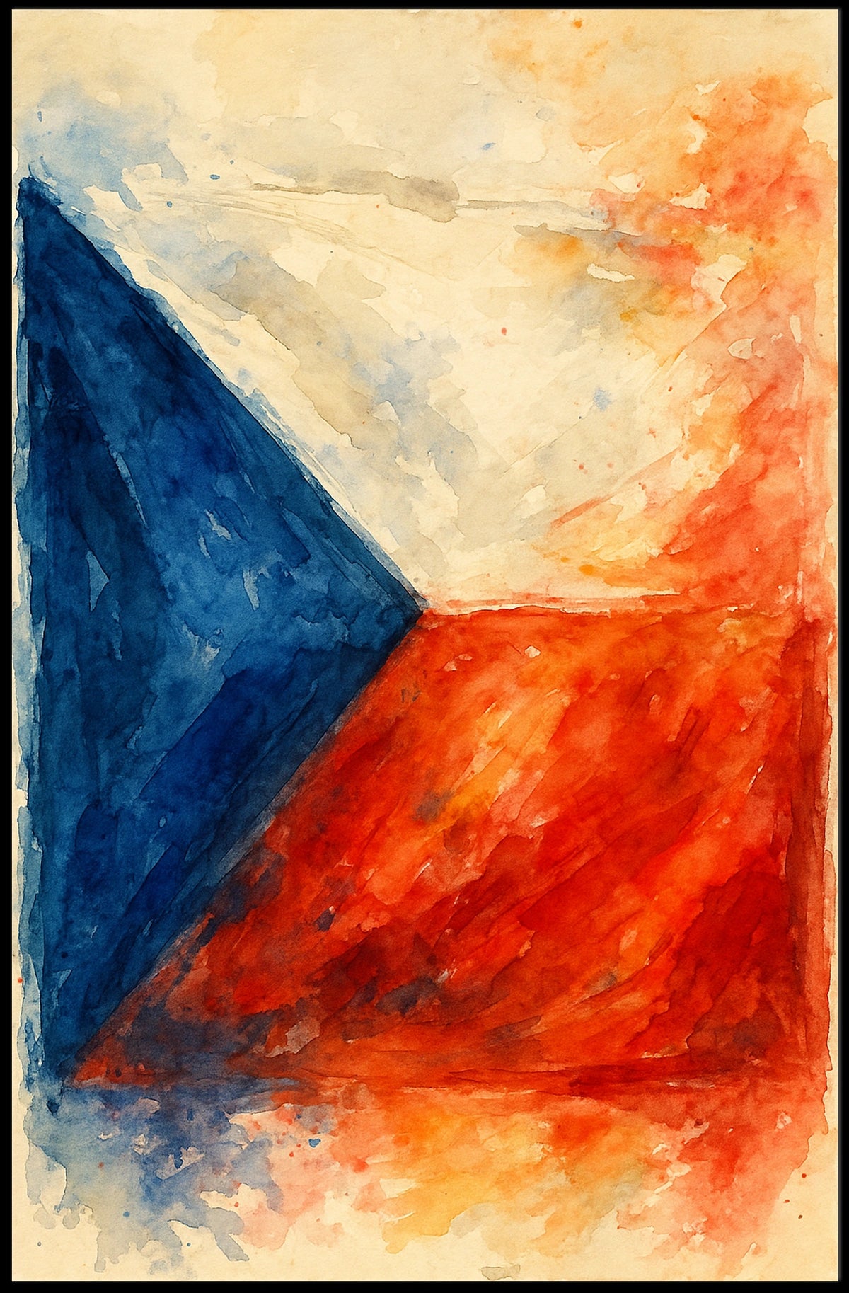 Abstract National Colors Abstract Poster