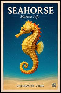 Seahorse Marine Life Poster PosterGoat