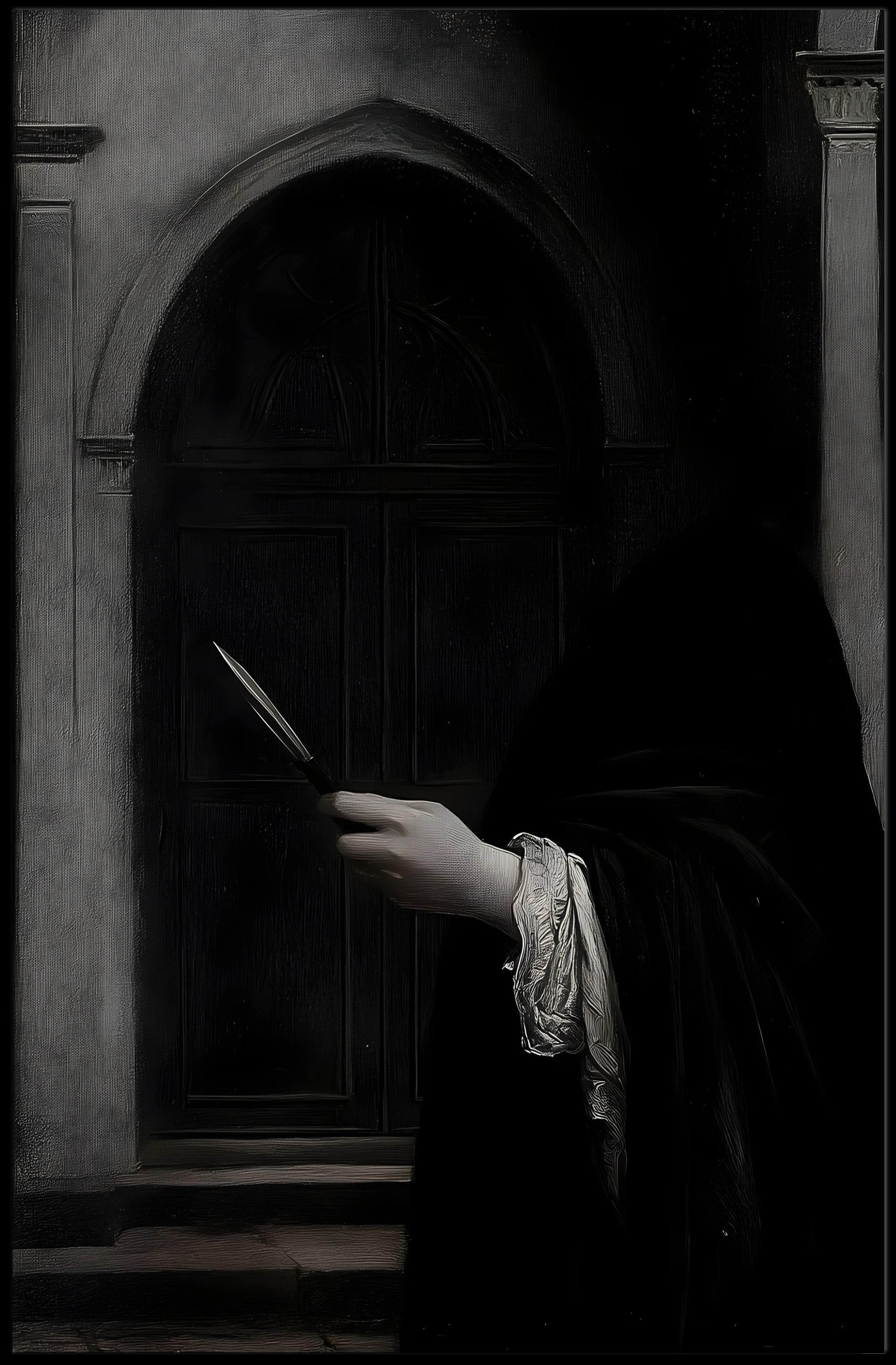 Cloaked Figure Gothic Suspense Fantasy or Mythology Poster PosterGoat