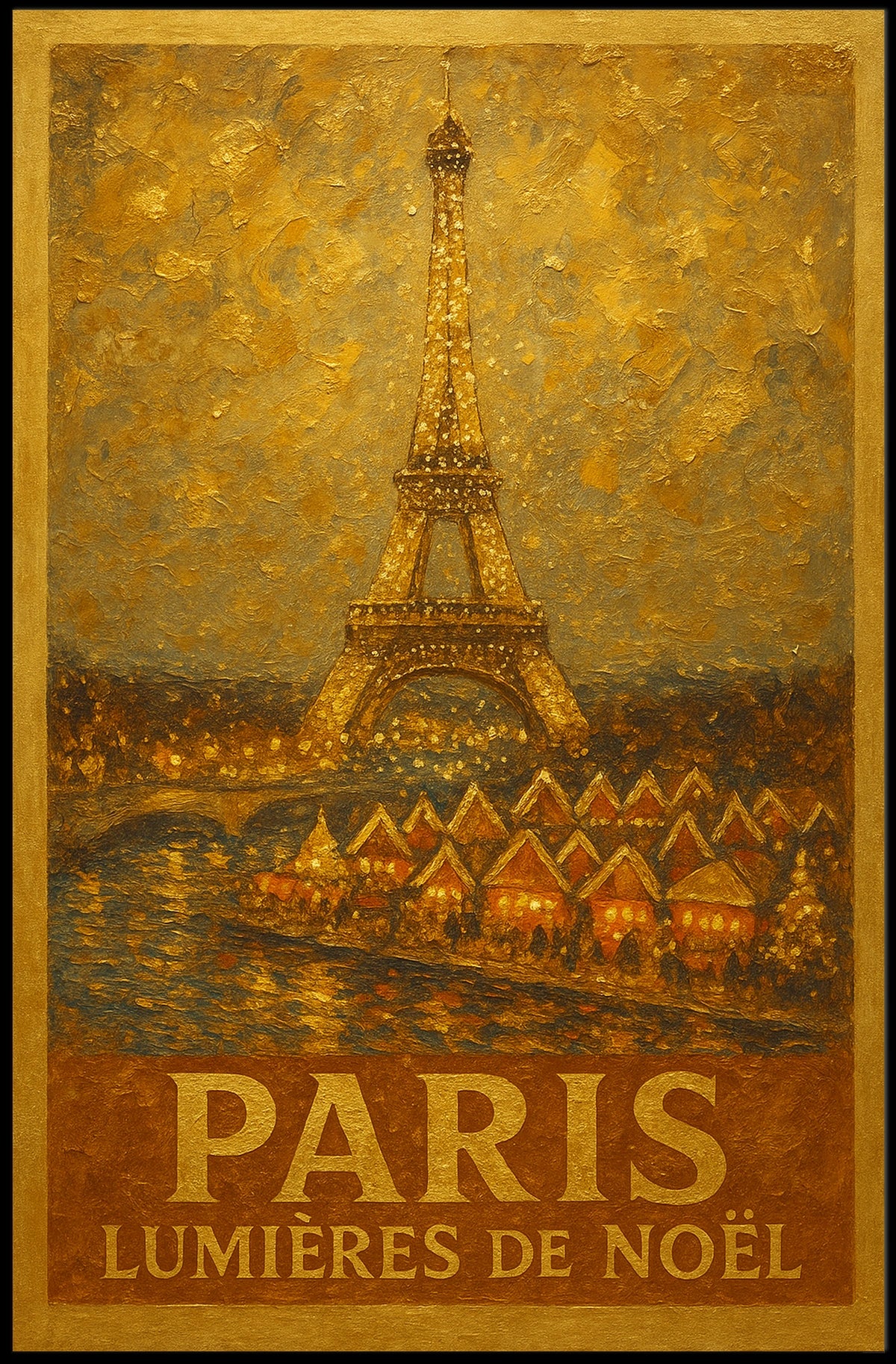 Lumières De Noël In Paris Poster