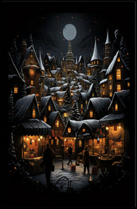 Enchanted Winter Village Poster