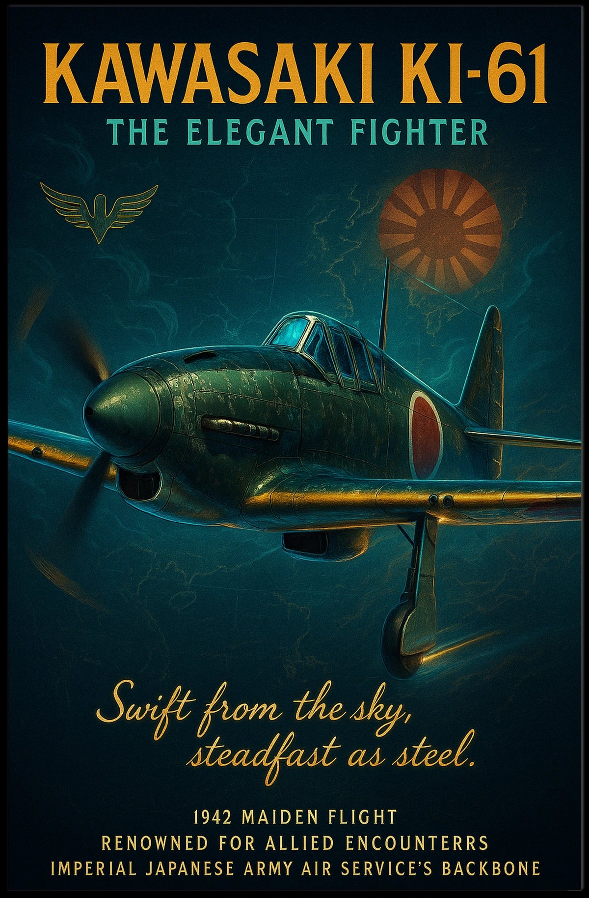 Kawasaki Ki-61 The Elegant Fighter Poster