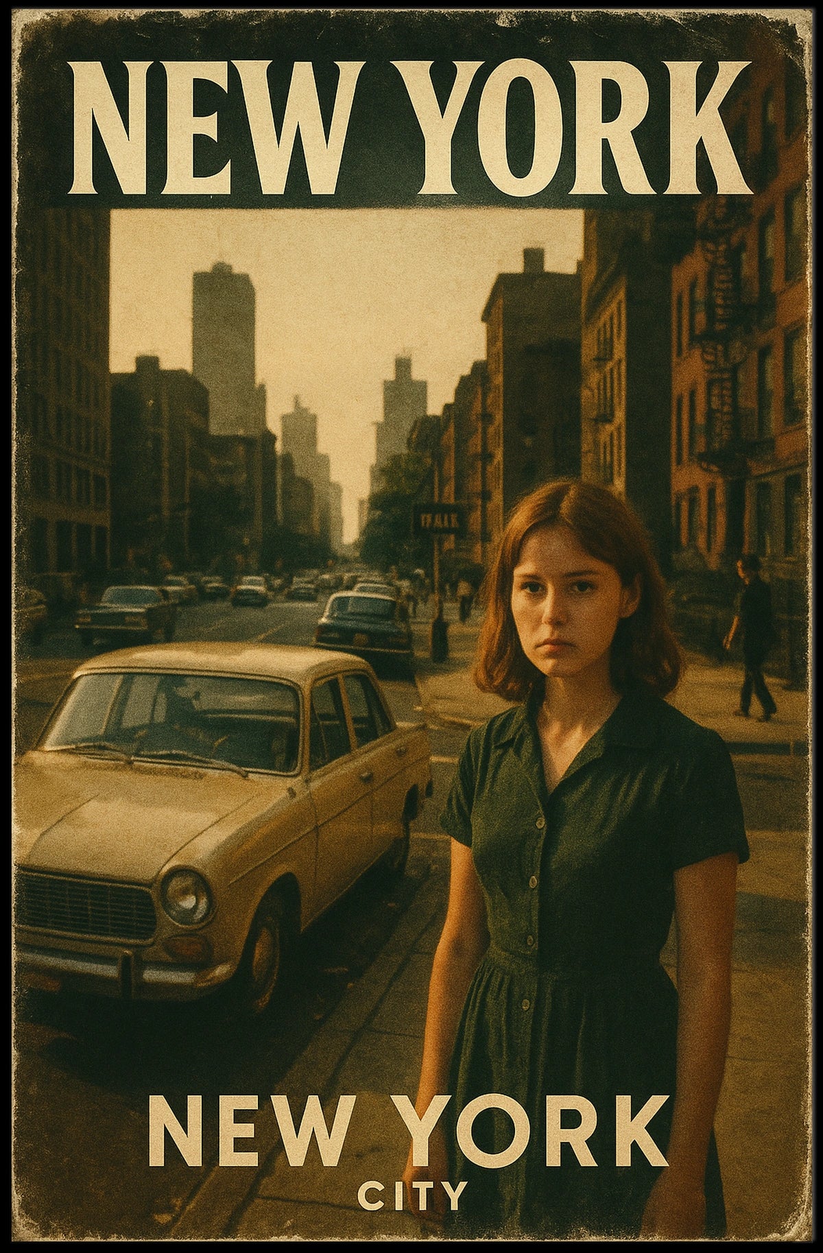 New York City A Vintage Glimpse Poster