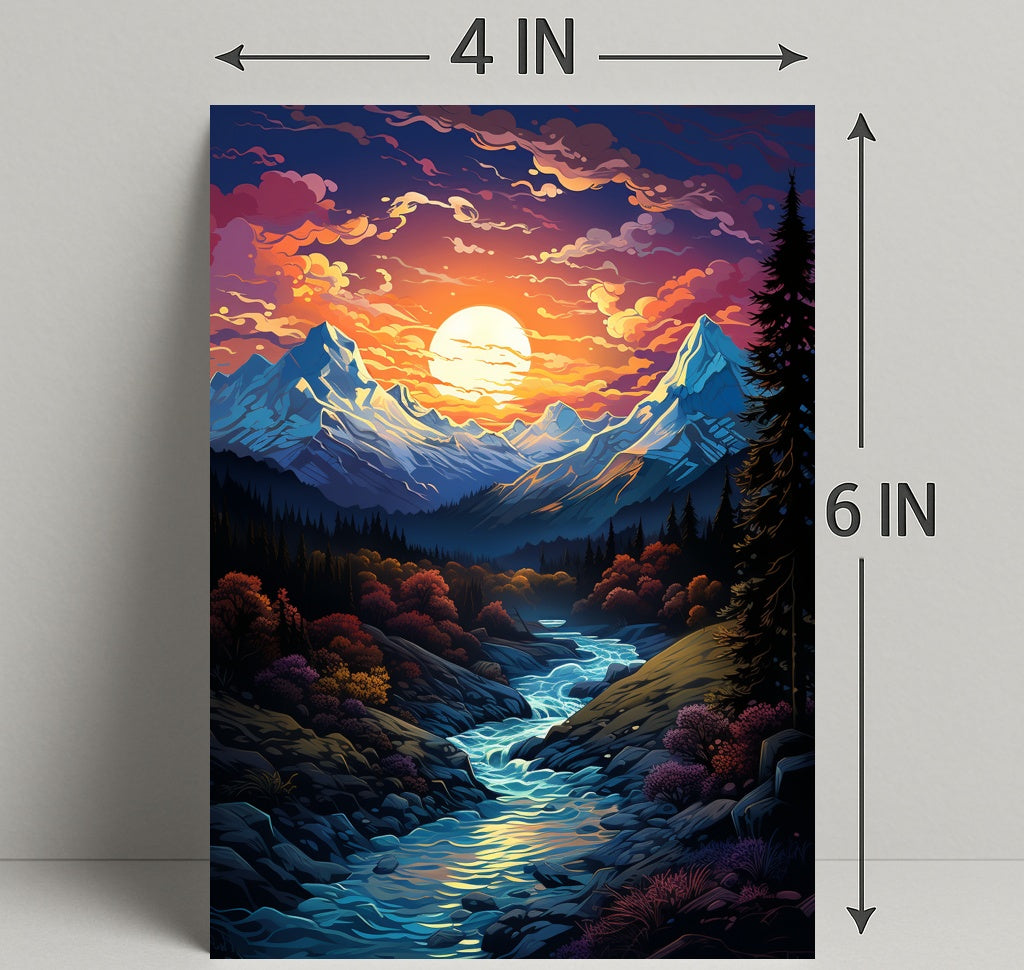 Enchanted Mountain Sunset Poster