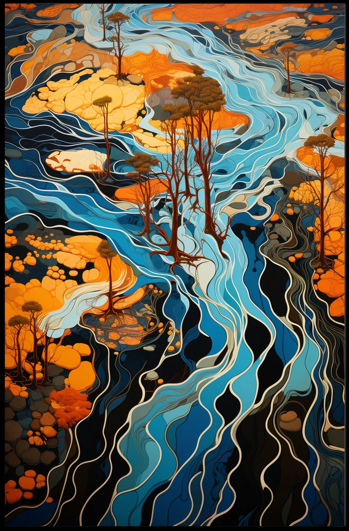 Flowing Landscapes Poster