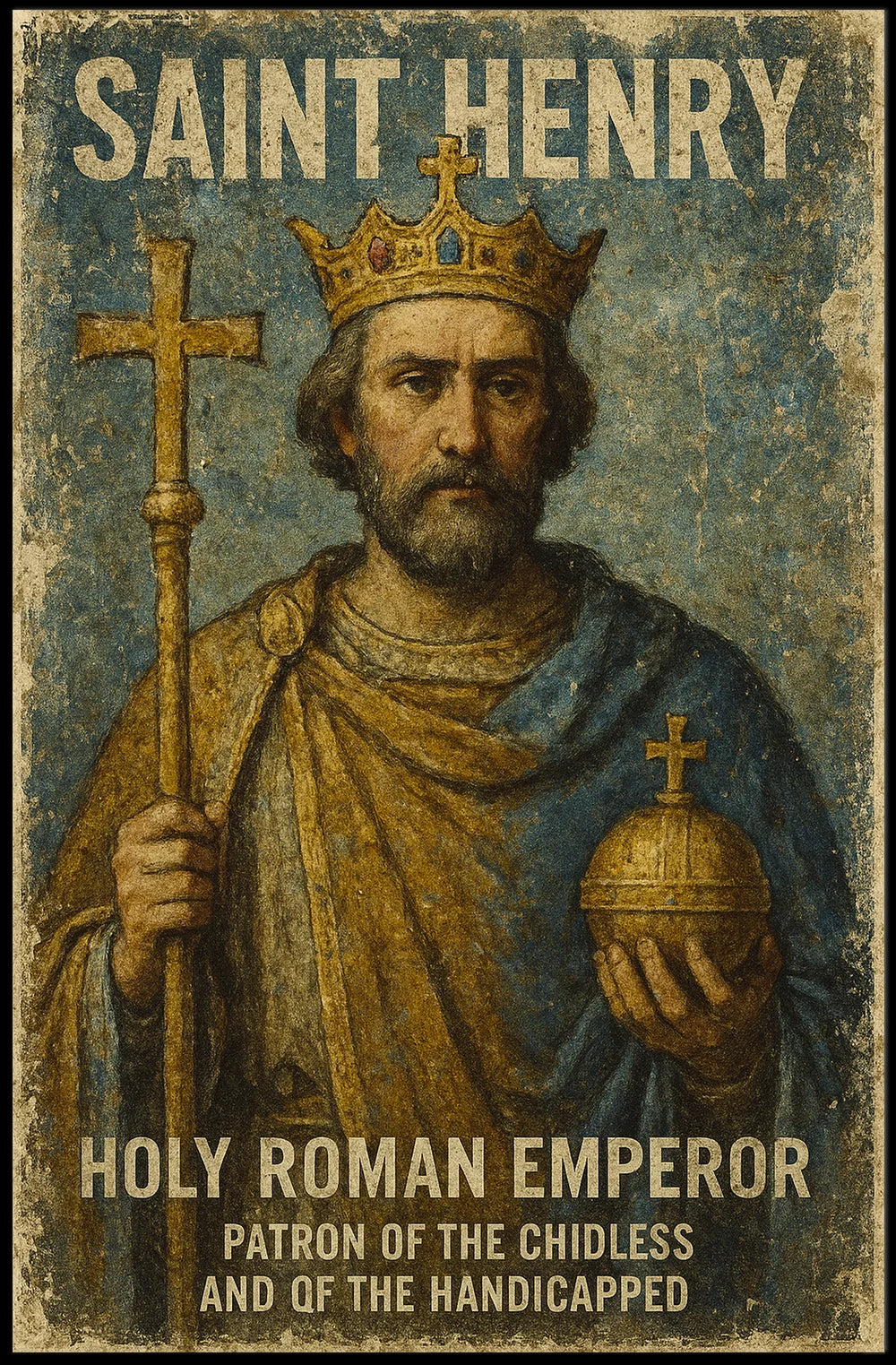 Saint Henry: Reverent Medieval Art Poster