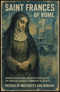 Saint Frances of Rome Vintage Historical or Presidential Poster