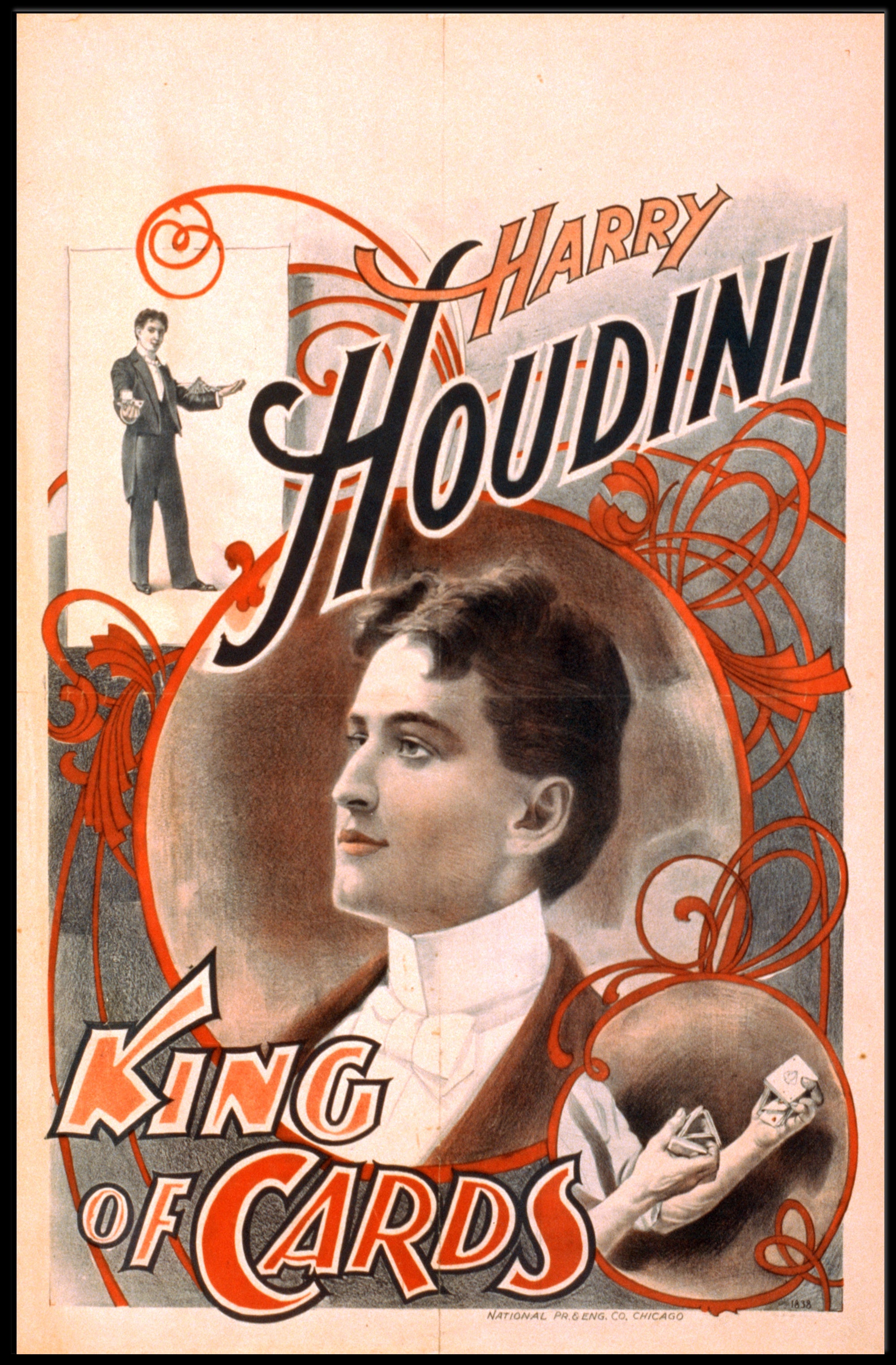 Harry Houdini Magic Performer Vintage Historical Poster