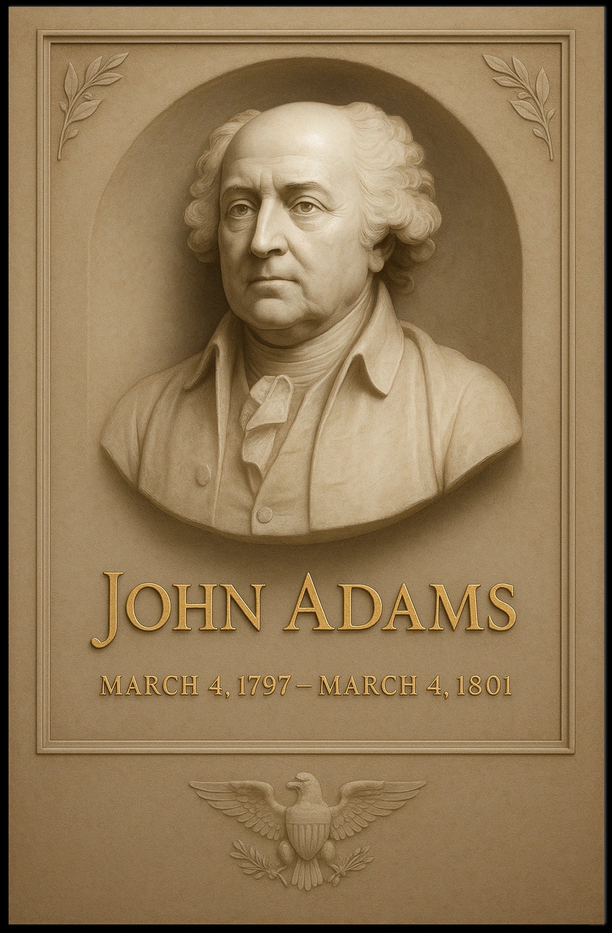 John Adams 2nd President Poster