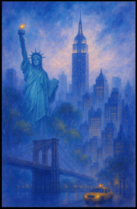 Iconic New York City Skyline Poster Classic Wall Art