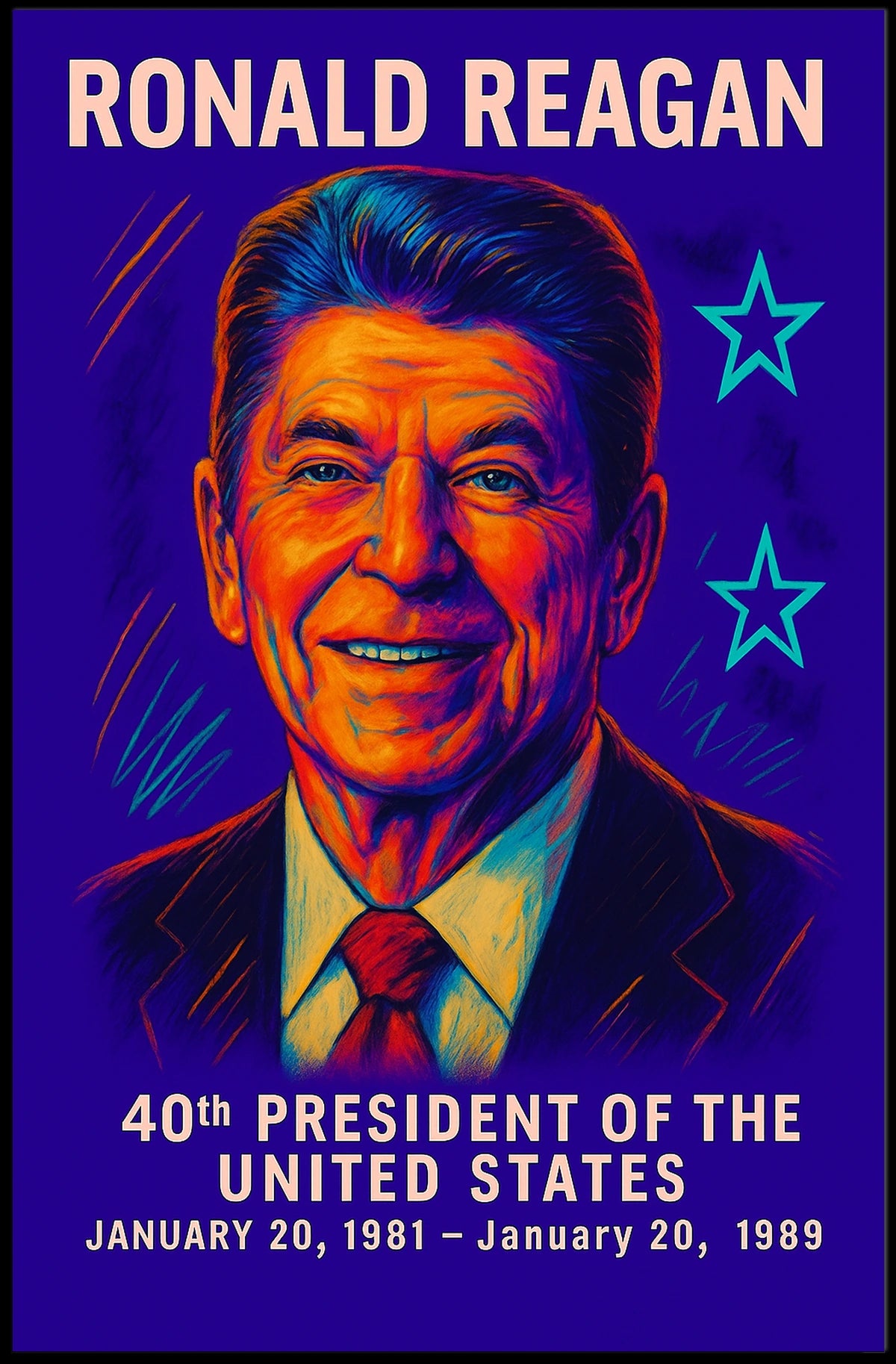 Ronald Reagan 40th President Poster