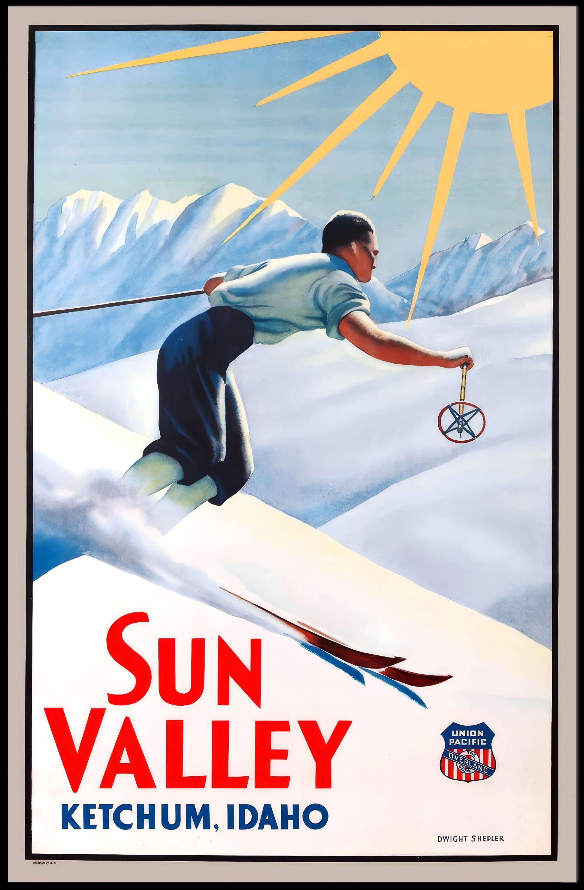 Sun Valley Skiing Adventure Poster PosterGoat