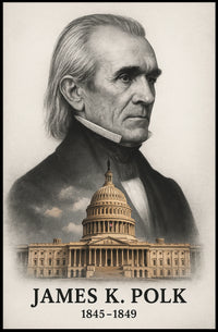 James K. Polk 11th President of the United States Reflections Poster