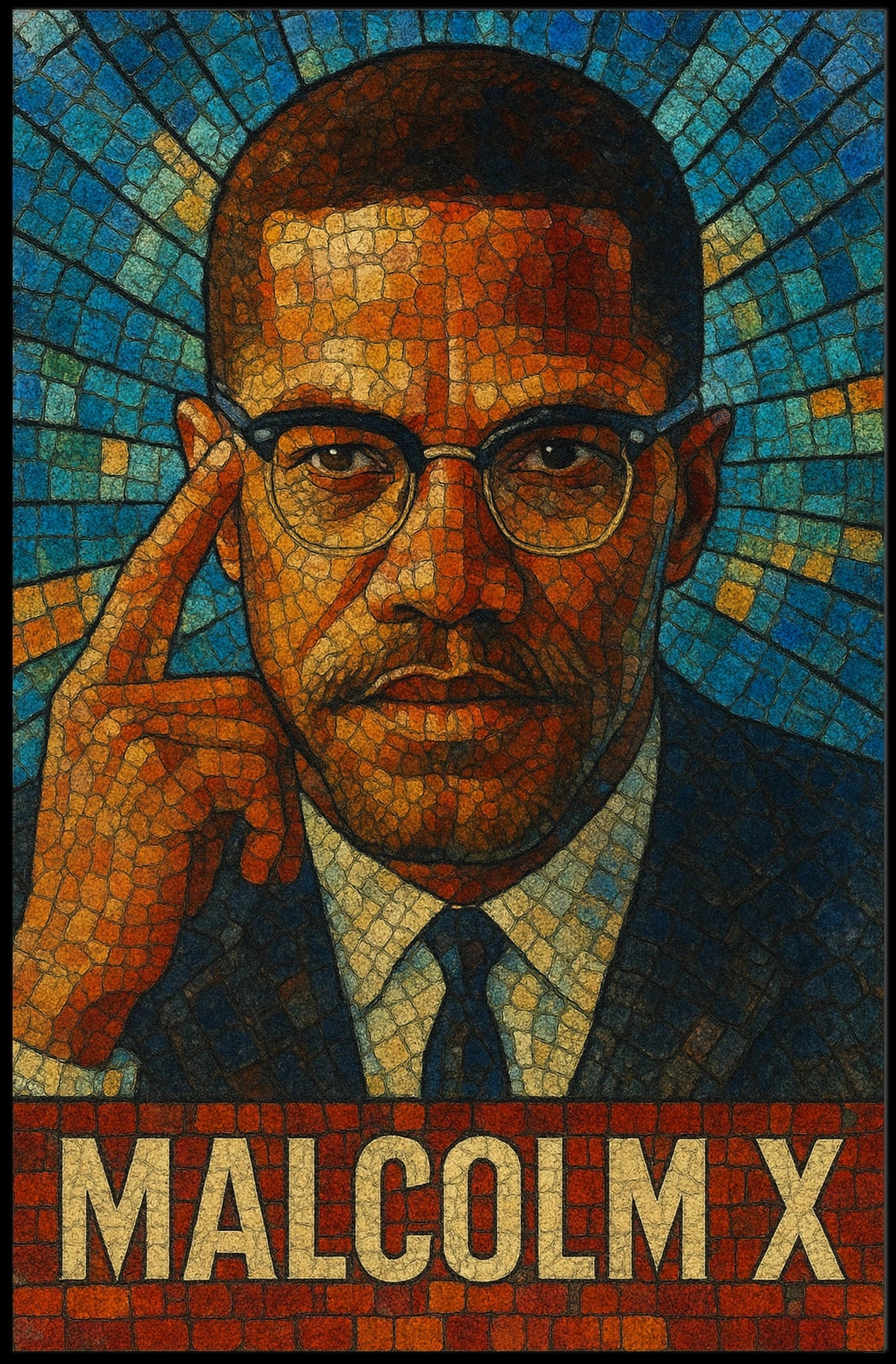 Malcolm X Iconic Leader Poster
