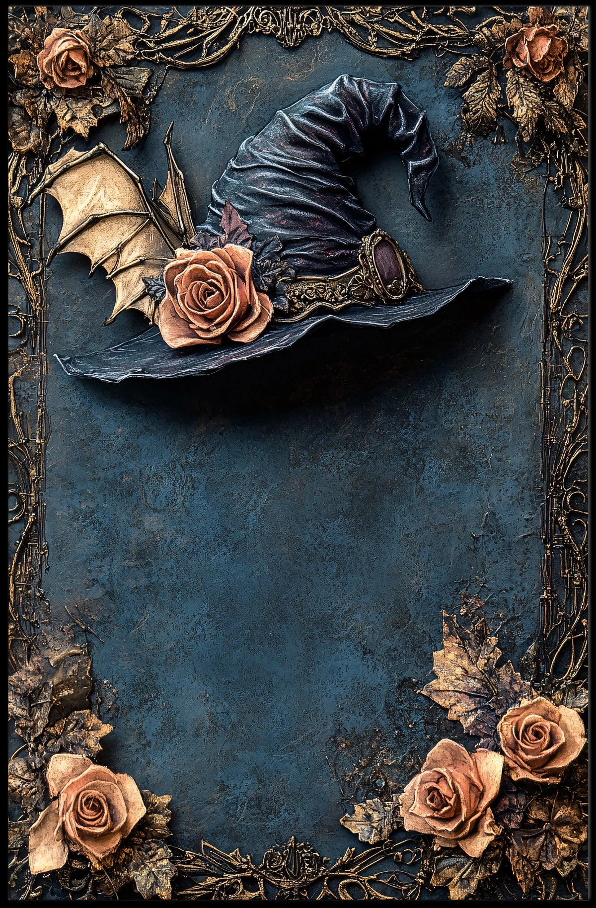 Whimsical Witch's Hat Vintage Artistic Pop Culture Poster