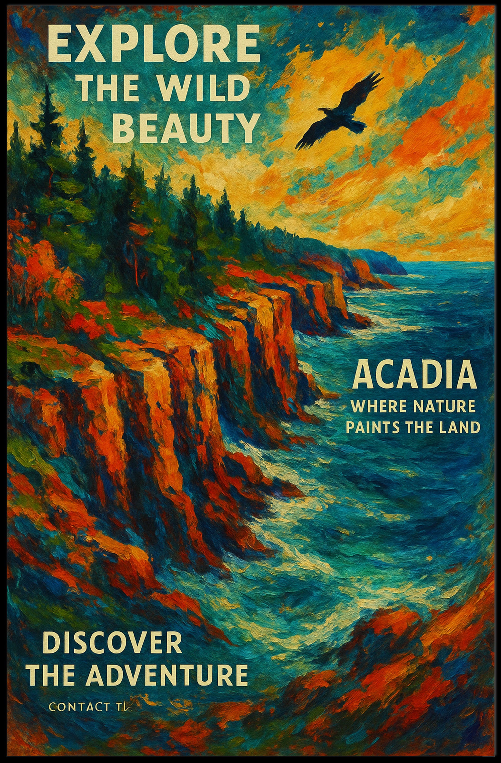 Explore the Wild Beauty of Acadia Poster PosterGoat