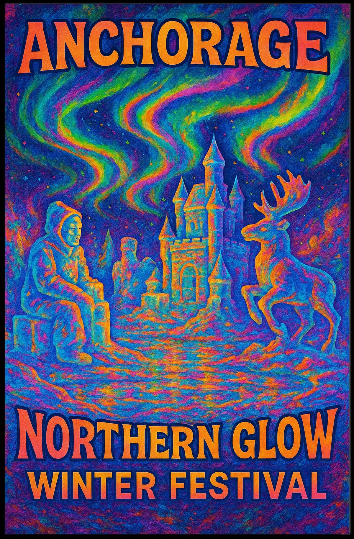 Anchorage Northern Glow Winter Festival Poster