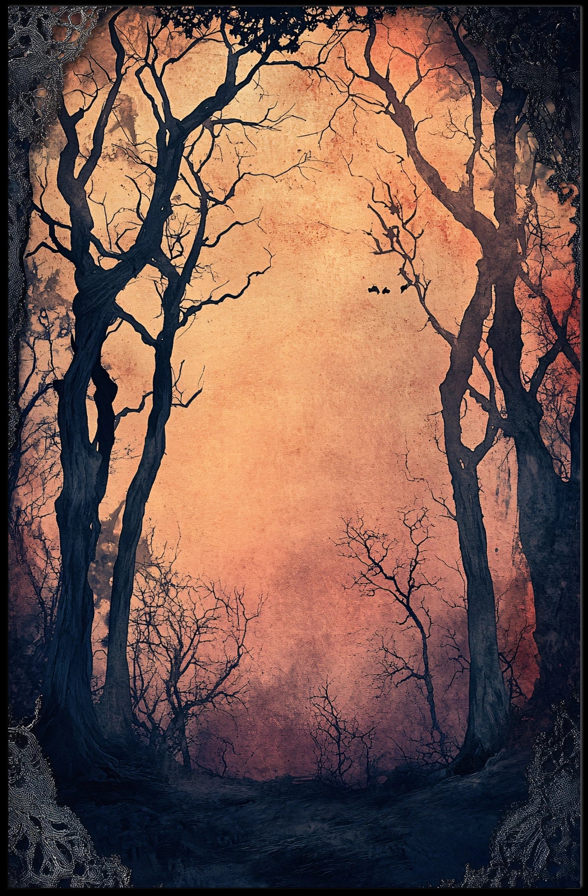 Enchanted Forest Gateway: Abstract, Artistic, or Pop Culture Poster