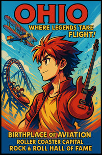 Ohio Where Legends Take Flight Poster