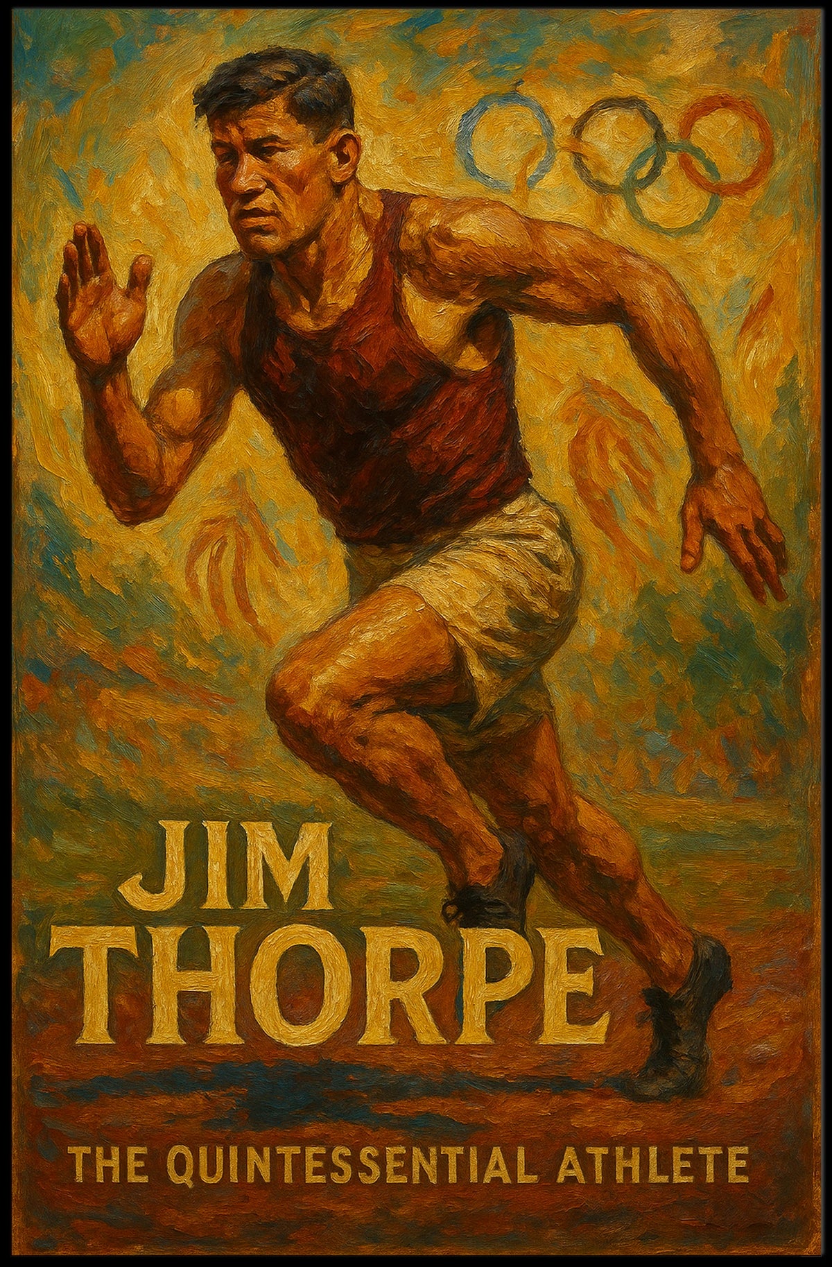 Jim Thorpe Icon of Athletic Excellence Poster